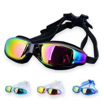 แว่นตาว่ายน้ำ แว่นตาสำหรับว่ายน้ำ แว่นว่ายน้ำ ถนอมสายตา ป้องกันแสงแดด UV Swimming glasses / Goggle มี 9 สีให้เลือก