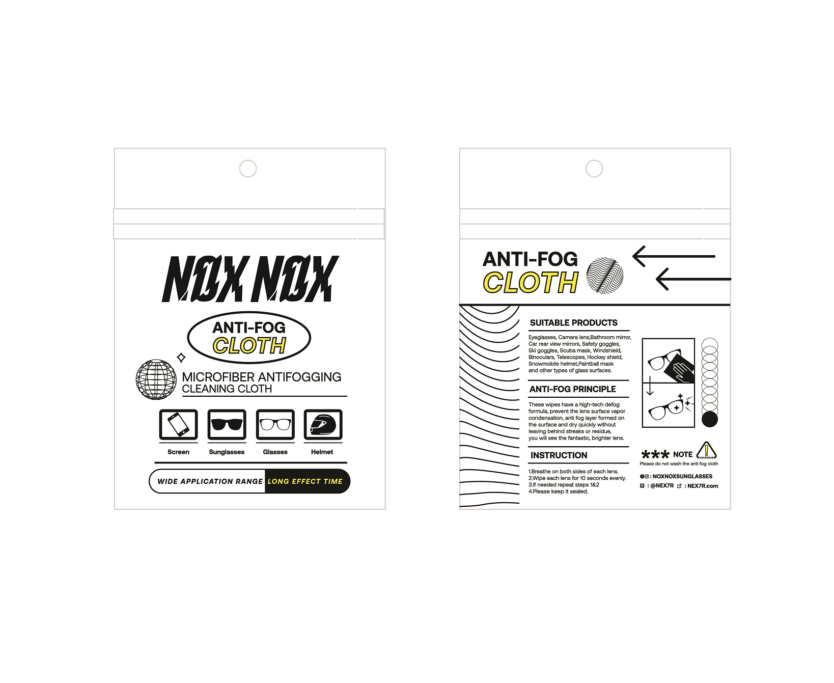 NOX NOX - Anti Fog ผ้าเช็ดเลนส์กันหมอกฝ้า ผ้าเช็ดแว่น ผ้าเช็ดเลนส์ ใส่แมสไม่ขึ้นฝ้า 100%