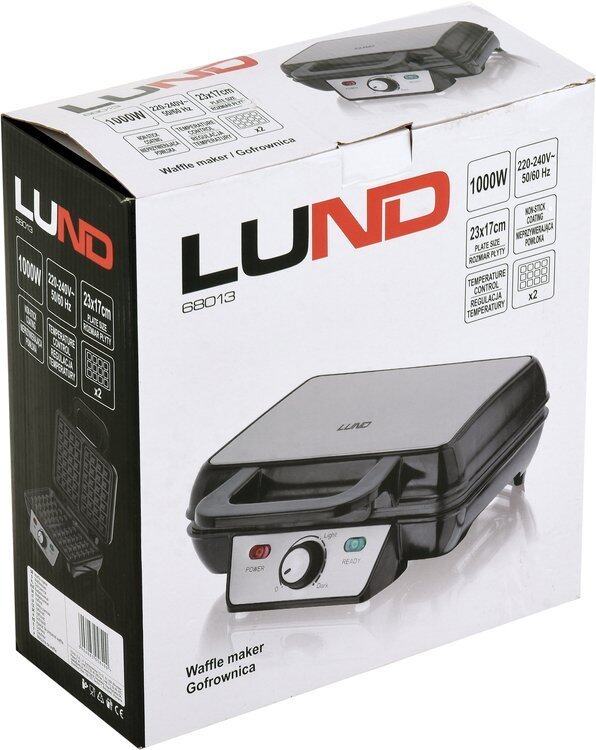 Lund 68012 New 4 Plate Waffle Maker 1100w เครื่องทำวาฟเฟิล คุณภาพดี ไม่ติดเตา ขนาด 24*24ซม
