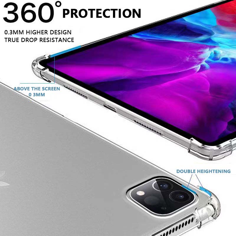 Custodia In TPU Trasparente Morbida Per IPad Air 1/2/3/4, IPad 9.7/10.2, Mini, Pro 11/12.9 - Antiurto