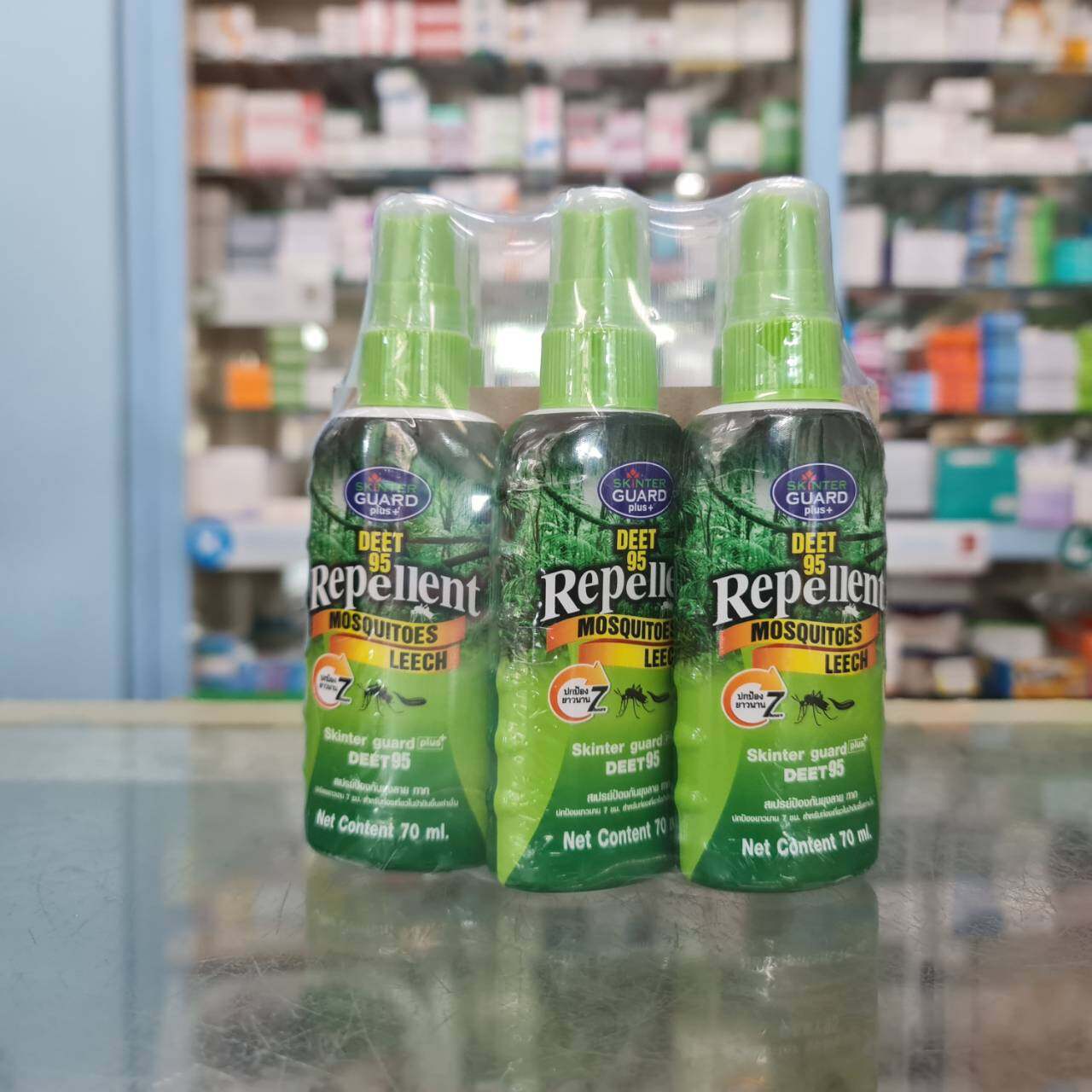 Skinter Guard Plus+ Deet 50, 95 Mosquito Leech Repellent 70 ml สกินเตอร