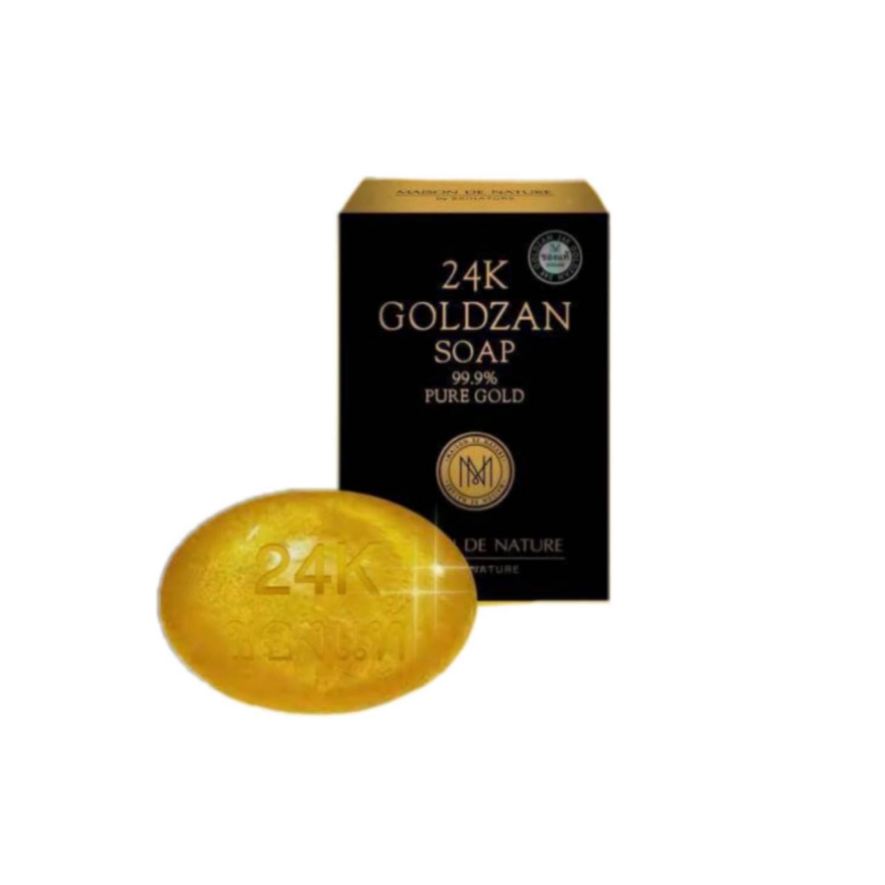 24K Goldzan Soap 99.99% Pure Gold 100g. ( 1 ก้อน )