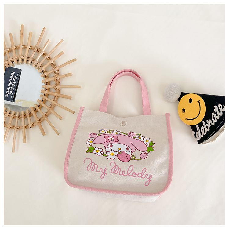 AmBag กระเป๋าถือ คล้องแขน ลายมายเมโลดี้ ตัวการ์ตูนสุดฮิต สีพาสเทล สไตล์ ...