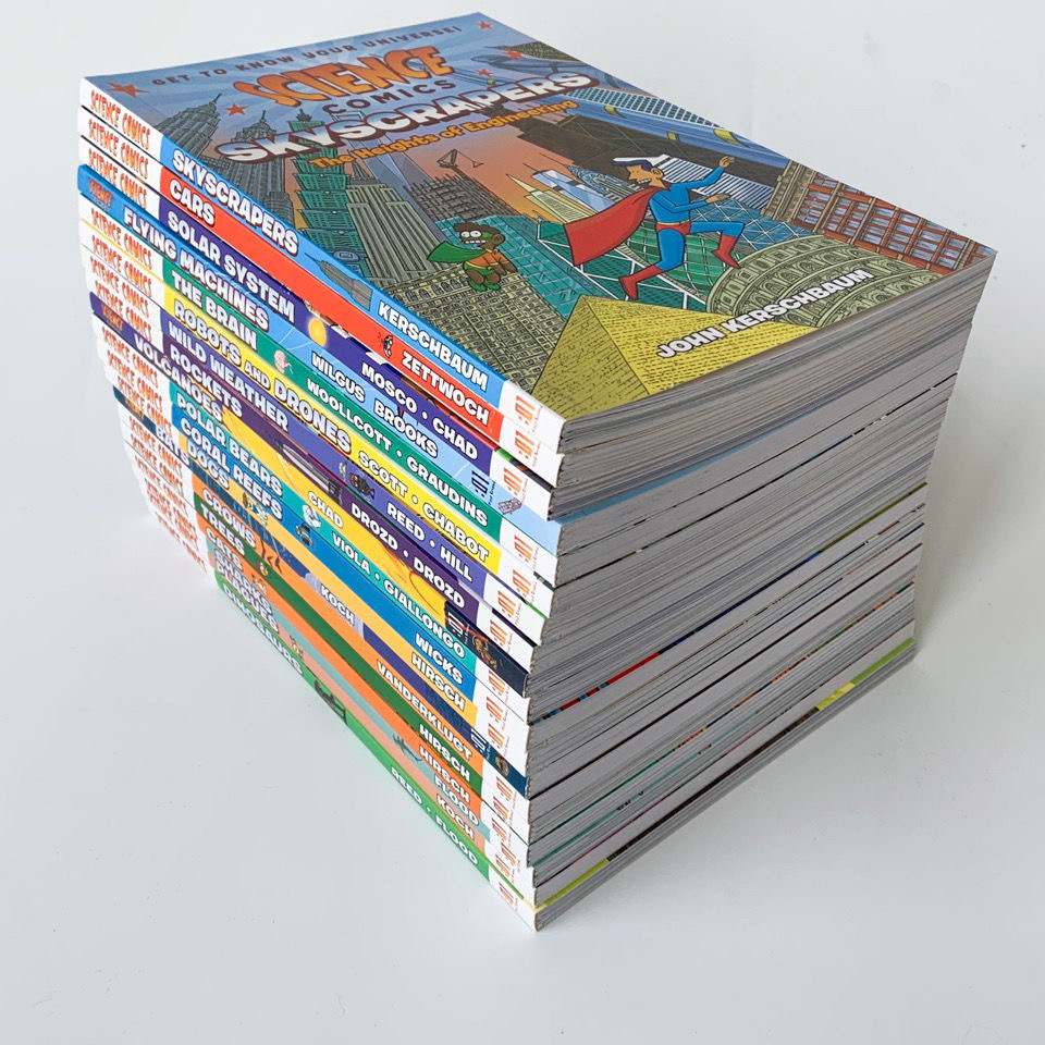 Science comics 19 books set,English funny science book for children