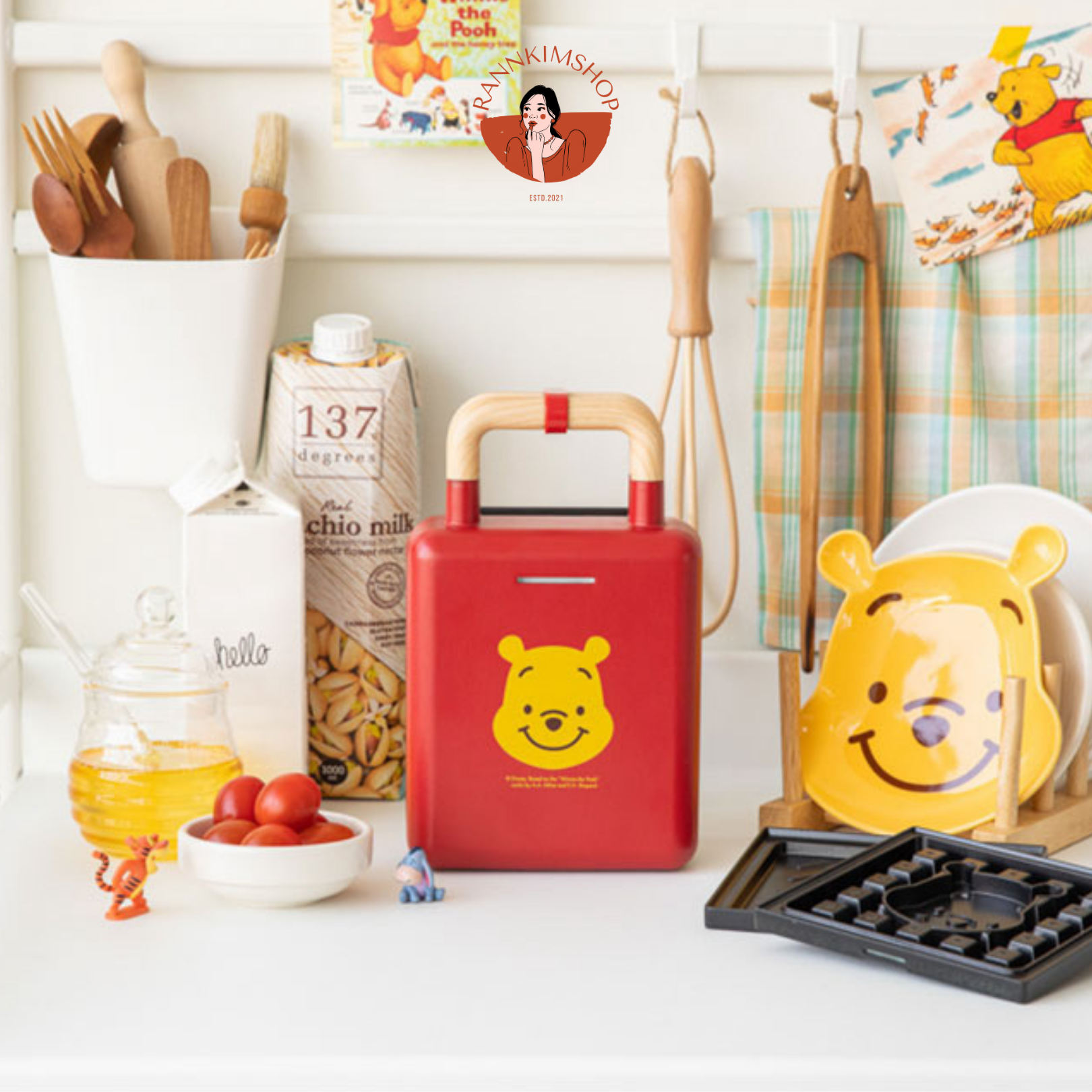 [พร้อมส่ง] เครื่องทำวาฟเฟิล Pooh Sandwich & Pooh Waffle Maker หมีพูห์