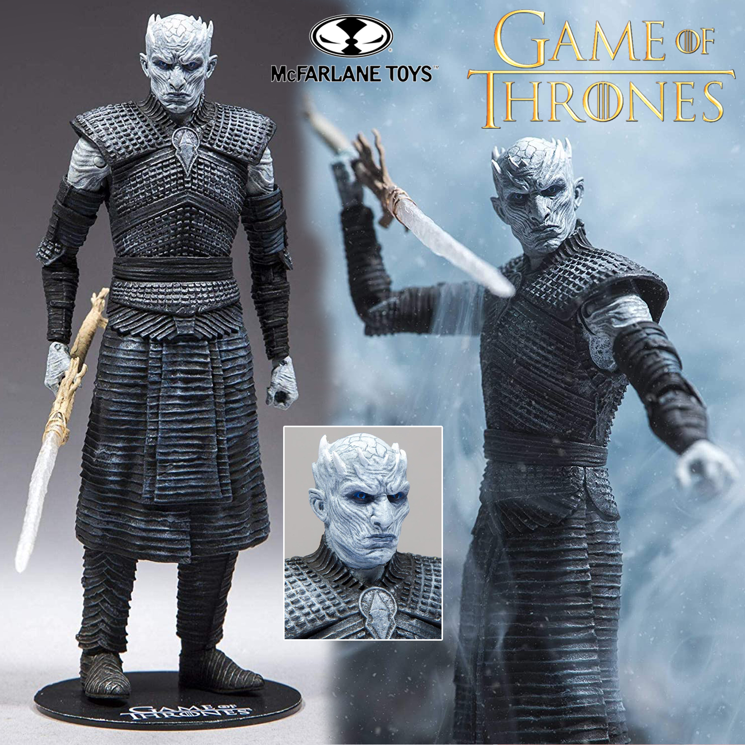 Model โมเดล ของแท้ 100% McFarlane Toys จากเรื่อง Game of Thrones มหาศึกชิงบัลลังก์ King of Night Knight King ไนท์ คิง Ver Original from Japan Figma ฟิกม่า Anime ขยับแขน-ขาได้ ของขวัญ อนิเมะ การ์ตูน มังงะ ตุ๊กตา สั่งและนำเข้าจากญี่ปุ่น Figure ฟิกเกอร์