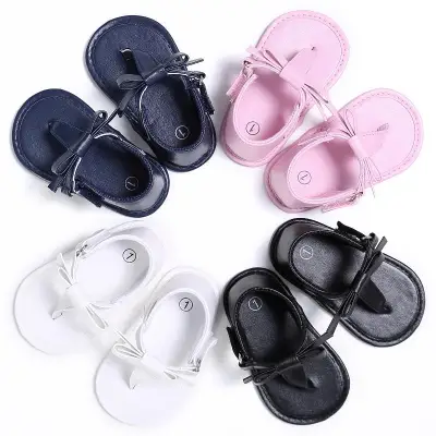 Summer Toddler Summer Newborn Baby Girl Shoes Tassel Anti-slip Flip Flop Prewalker For Baby Girls 0-18M