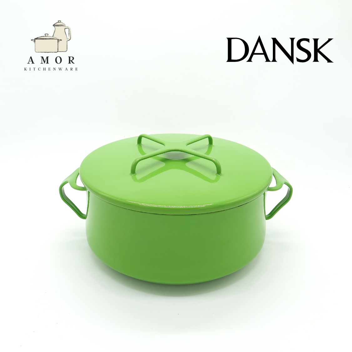 Dansk Kobenstyle - 4 Qt. Casserole หม้อเคลือบอินาเมลขนาดใหญ่