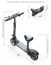 ภาพขนาดย่อของภาพหน้าปกสินค้ารับประกัน1ปีMONSPRIN Q7 สกู๊ตเตอรไฟฟ้าออฟโรดใหม่ล่าสุด รถไฟฟ้า 48V500W/1000W พับได้ ระยะวิ่ง 40-150 กม ความเร็วสูงสุด 55KM/H กันน้ำ IP54 11นิ้วยางเรเดียล เวอร์ชั่นสูง สกุ๊ดเตอร์ไฟฟา สกู๊ตเตอร์ไฟฟ้า สกูตเตอร์ scooter ไฟฟ้า สกู๊ดเตอร์ สกูดเตอร์ไฟฟ้า จากร้าน Monsprin Shop บน Lazada ภาพที่ 5