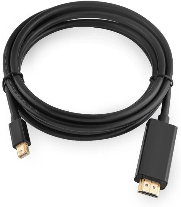 UGREEN Mini DP to HDMI Cable สายสัญญาณภาพ Mini Display Thunderbolt 2 ไปเป็น HDMI รองรับ 4K, 1080P ใช้งานได้กับ Apple Macbook, Macbook Pro, iMac, Macbook Air, and Mac/ Mini surface / notebook 1.5M สี ขาว สี ขาว