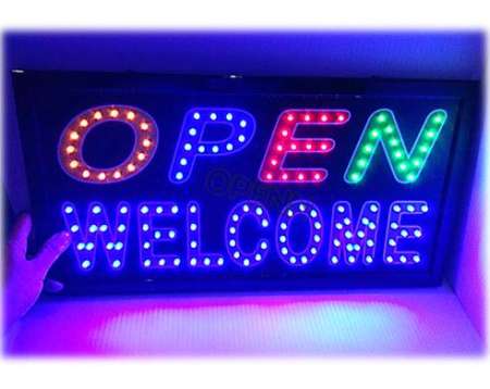 ป้ายไฟ OPEN WELCOME รุ่นSP01 LED SIGN ประดับตกแต่ง ป้ายแบบสำเร็จรูป