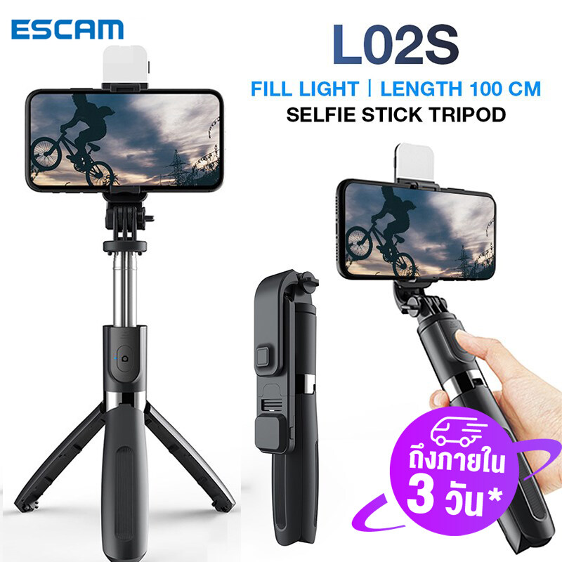 【Ready Stock】ESCAM Tripod For Vlogging 3 in 1 Extendable Selfie Stick With Tripod And Ring Light For iPhone Samsung Tripod Monopod Stand For Cellphone Selfie Stick For Vlogger With Stabilizer Phone Stabilizer Vlogging Tripod Gimbal Stabilizer For Phon