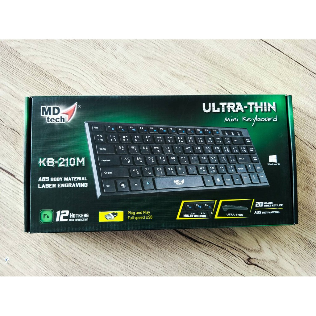 KEYBOARD (คีย์บอร์ด) MD-TECH KB-210M MiNi USB Port (ENTH) BLACK - IT ...
