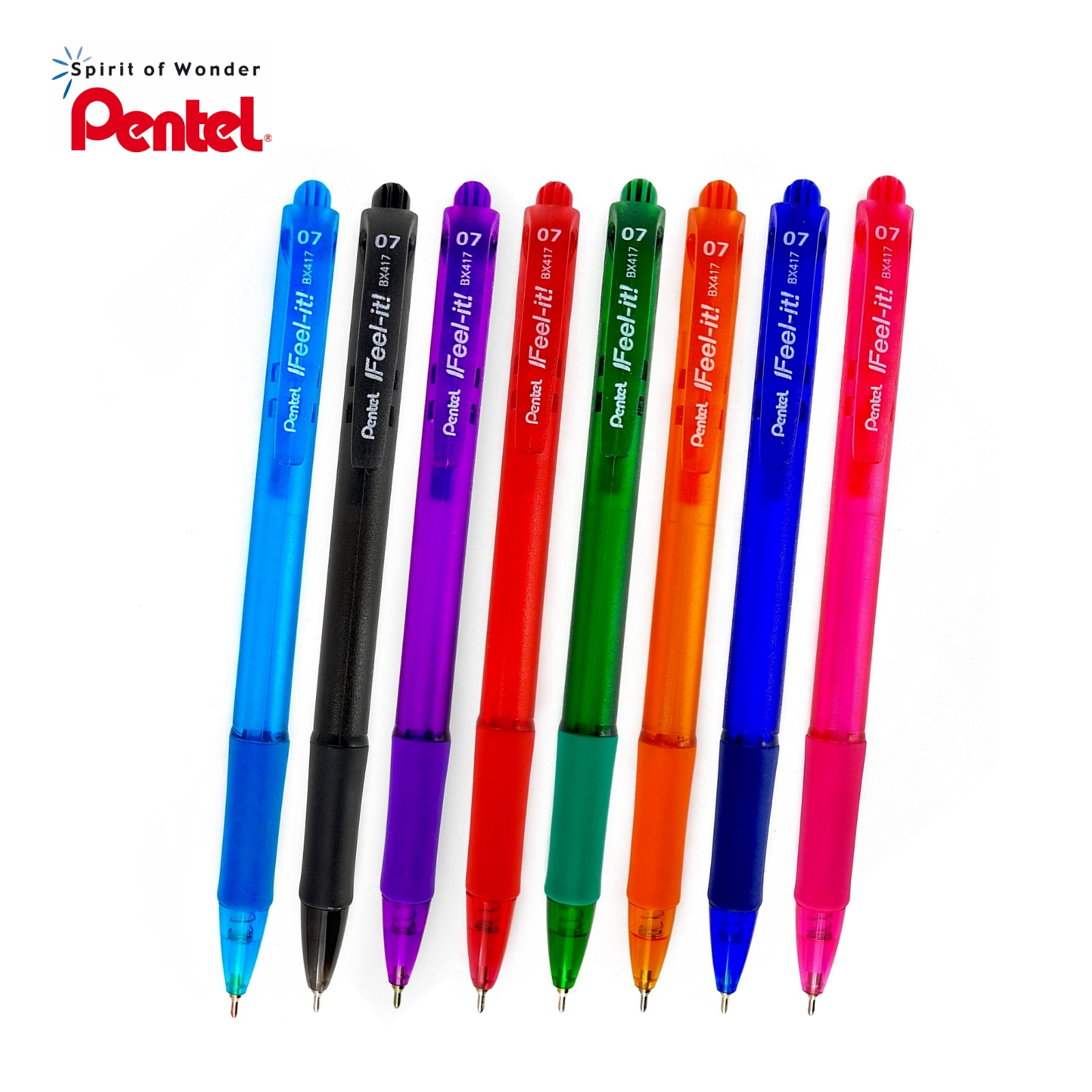 Pentel ปากกาลูกลื่น เพนเทล IFeel-it BX417 0.7mm - หมึกสีน้ำเงิน