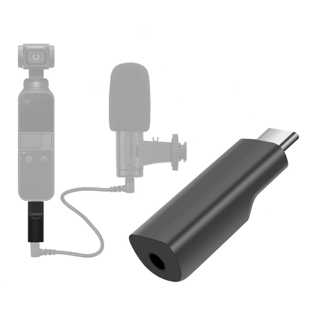 Microphone Adapter สำหรับ DJI OSMO Pocket USB-C to 3.5mm