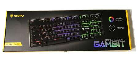 Nubwo คีย์บอร์ดเกมมิ่ง มีไฟ Gambit Gaming keyboard รุ่น NK-17 (สีดำ / Black)