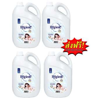 Hygiene ไฮยีน ผลิตภัณฑ์ปรับผ้านุ่ม กลิ่นซอฟท์ไวท์ 3,500 มล. สีขาว (ยกลัง 4แกลลอน)