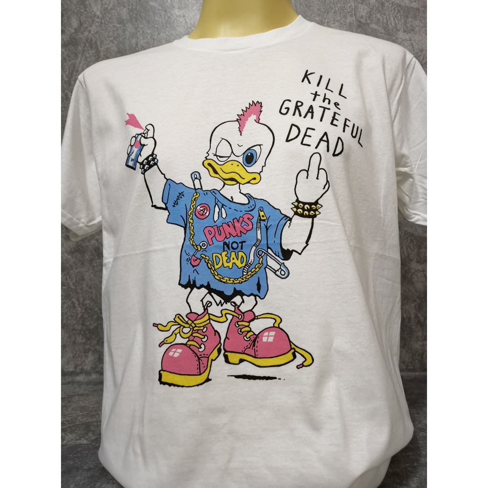 เสื้อวงนำเข้า Kurt Cobain Kill The Grateful Dead Duck Punk Nirvana Grunge Retro Style Vintage T