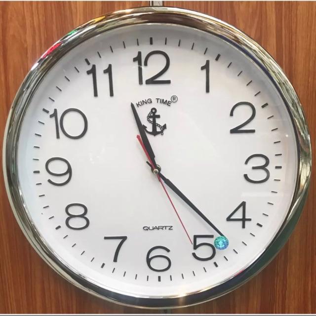 นาฬิกาแขวน สมอ King Time16นิ้ว รุ่น016 KING TIME นาฬิกาแขวนติดผนัง ตราสมอแท้ เดินเรียบ ไร้เสียงรบกวน ขนาดใหญ่ เห็นชัดเจน