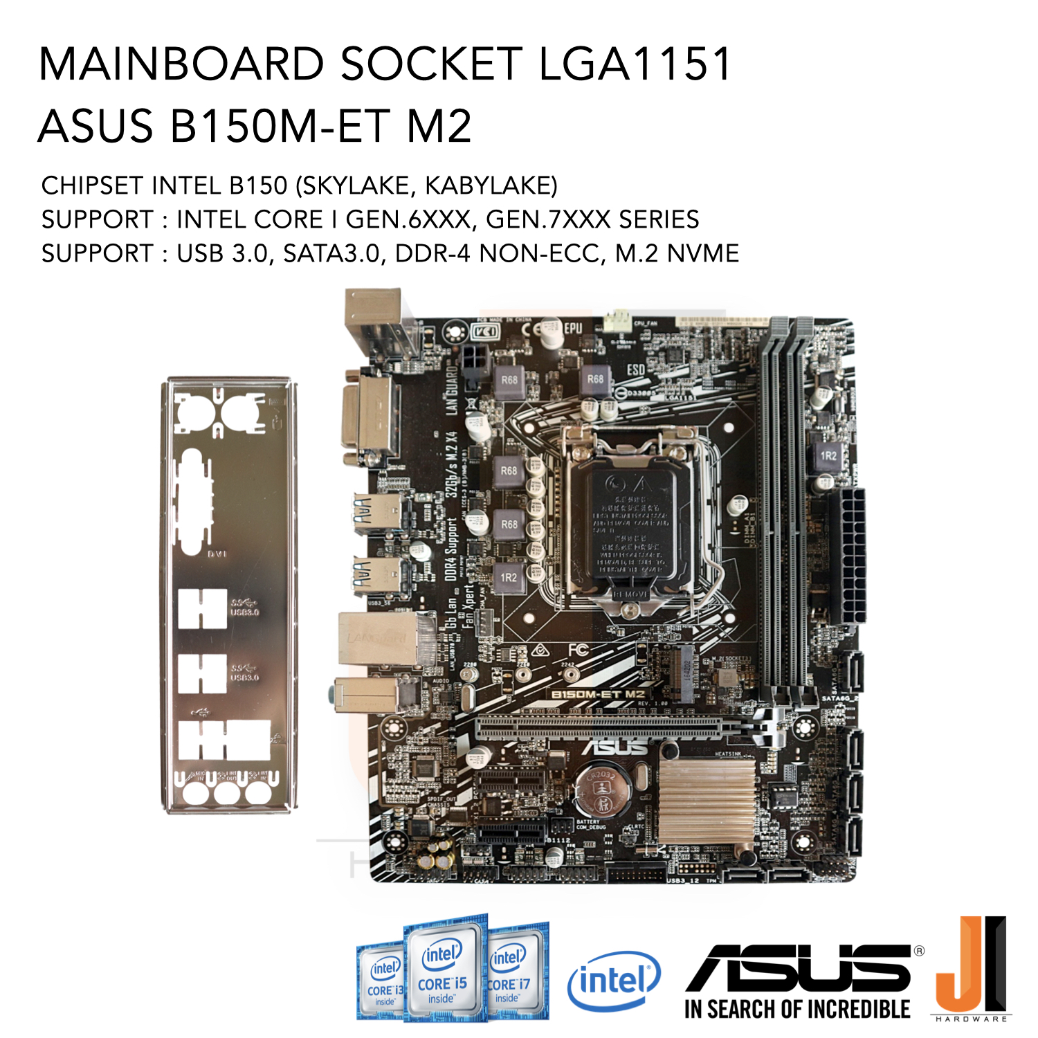 Mainboard Asus B150M-ET M2 (LGA 1151) รองรับ CPU Gen.6XXX และ Gen