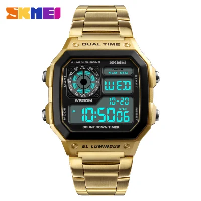 SKMEI 1335 Sport Watch ของแท้ 100% ส่งในไทยไวแน่นอน นาฬิกาข้อมือผู้หญิงผู้ชาย สไตล์ Fashion Casual Bussiness Watch แฟชั่น จับเวลา ตั้งปลุกได้ ไฟ LED ส่องสว่าง SK-1335