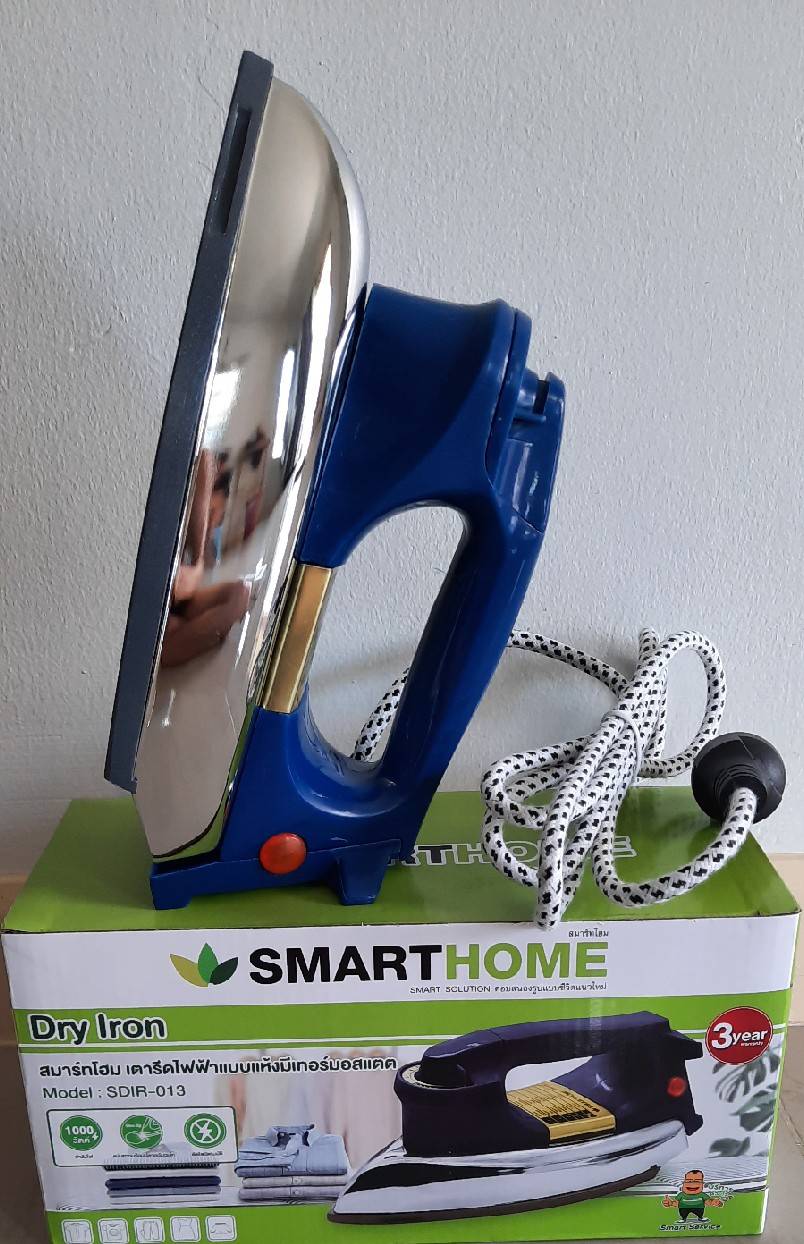 Smart Home เตารีดแห้งหน้าเตาเคลือบ รุ่น SDIR-013 1,000 วัตต์