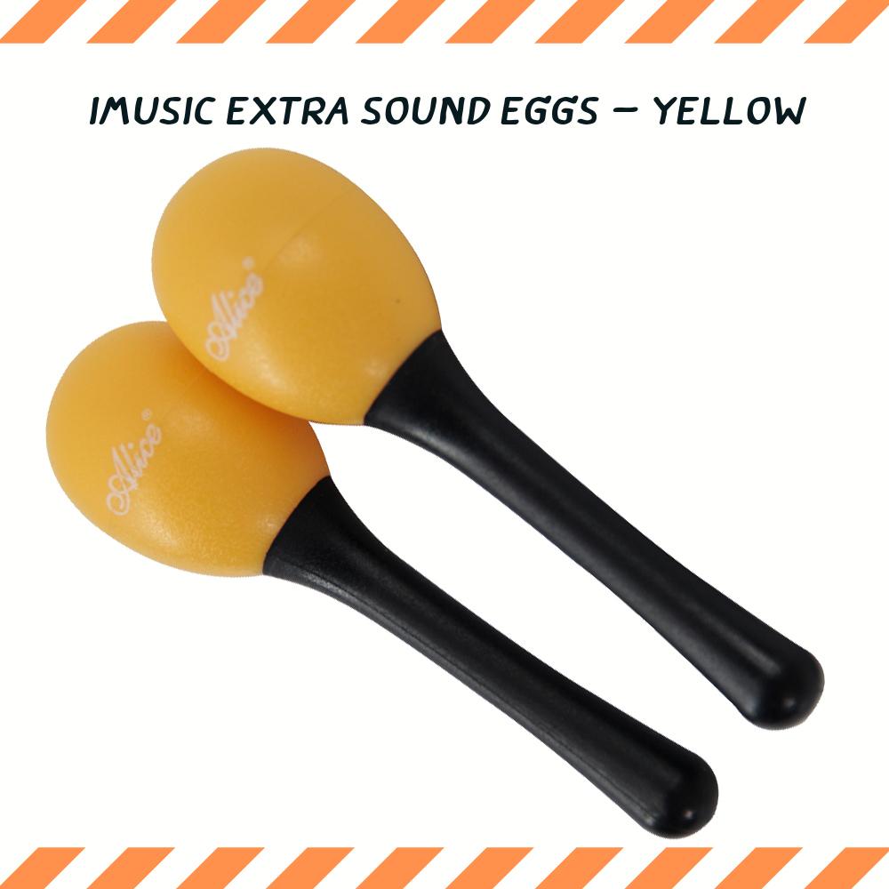 Imusic extra ลูกแซ็ค ไข่เขย่า มีด้าม Sound Eggs - Yellow