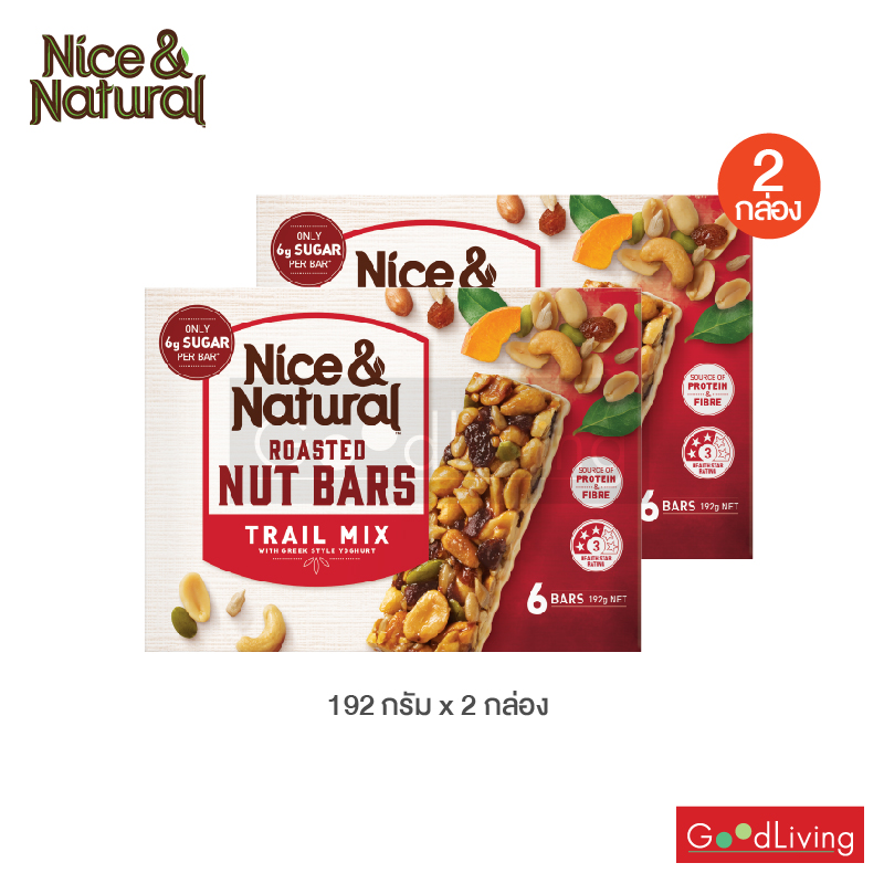 Nice & Natural นัทบาร์ เทรลมิกซ์ 192 กรัม (2 กล่อง)