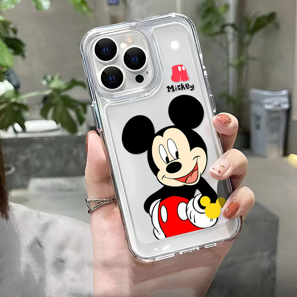 For IPhone 14 Pro Max IPhone Case Thickened TPU Soft Case Clear Case Shockproof Cartoon Cute Compatible for IPhone 11 Pro Max