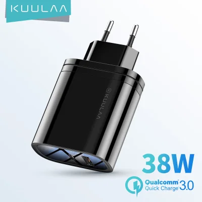 KUULAA 36W Quick Charge 4.0 3.0 PD 3.0 USB Charger Fast Charger US EU Plug Adapter Supercharger For iPhone X XR XS 8 Xiaomi Mi 9