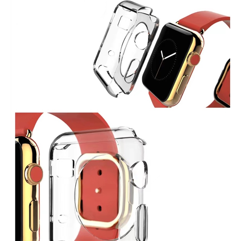 เคสใส แบบนิ่ม สำหรับ Apple Watch 7 6 5 3 40mm 41mm 44mm 45mm เคส CASE