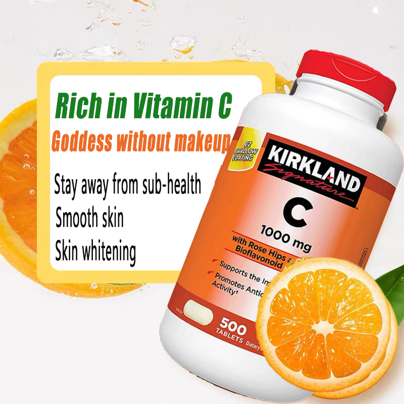 Kirkland Vitamin C 1000 mg จำนวน EXP.03/24 500 Tablets C with Rose Hips