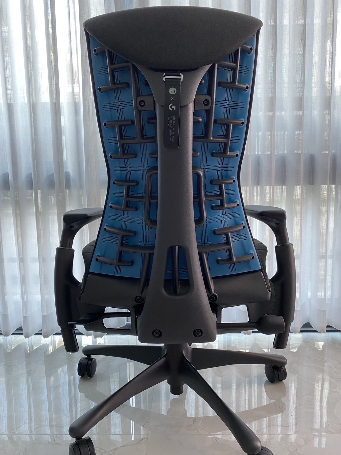 Herman Miller Embody x Logitech Gaming Chair Black Blue Limited Aeron
