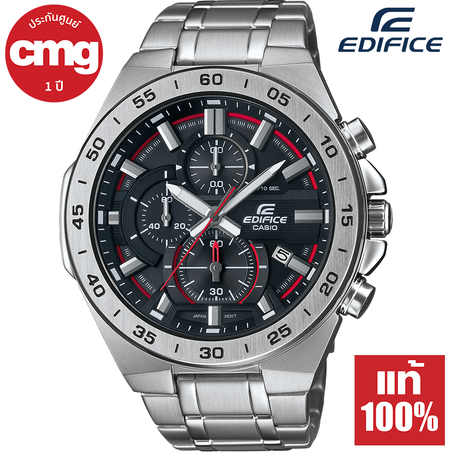 Casio Edifice นาฬิกาข้อมือผู้ชาย โครโนกราฟ สายสแตนเลส รุ่น EFR-564D ของแท้ ประกัน CMG