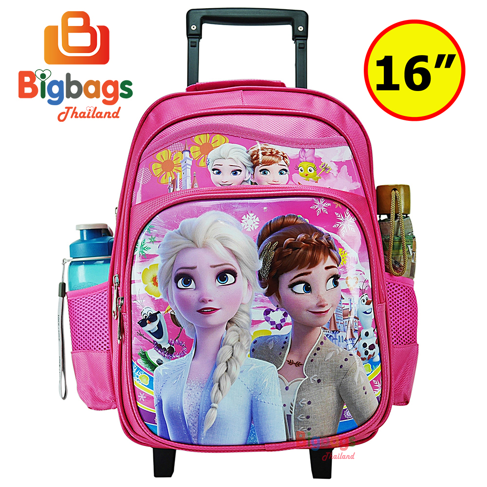 Wheal กระเป๋าเป้มีล้อลากสำหรับเด็ก เป้สะพายหลังกระเป๋านักเรียน 16 นิ้ว รุ่น Princess 830116 (Pink)