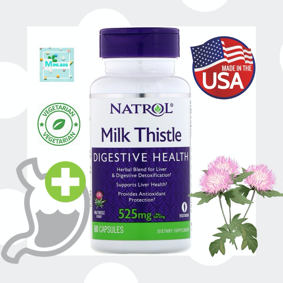 มิลล์ ทิสเทล - Natrol, Milk Thistle Advantage, 525 mg x 60 Capsules