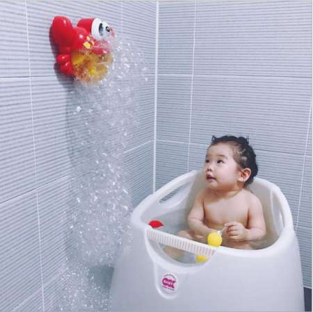 เครื่อง สร้างฟองสบู่ ปูเป่าฟองของเล่นอาบน้ำ ( Automatic Shower Bath Bubble Crab Maker รุ่นใหม่เปิดปากง่ายขึ้น