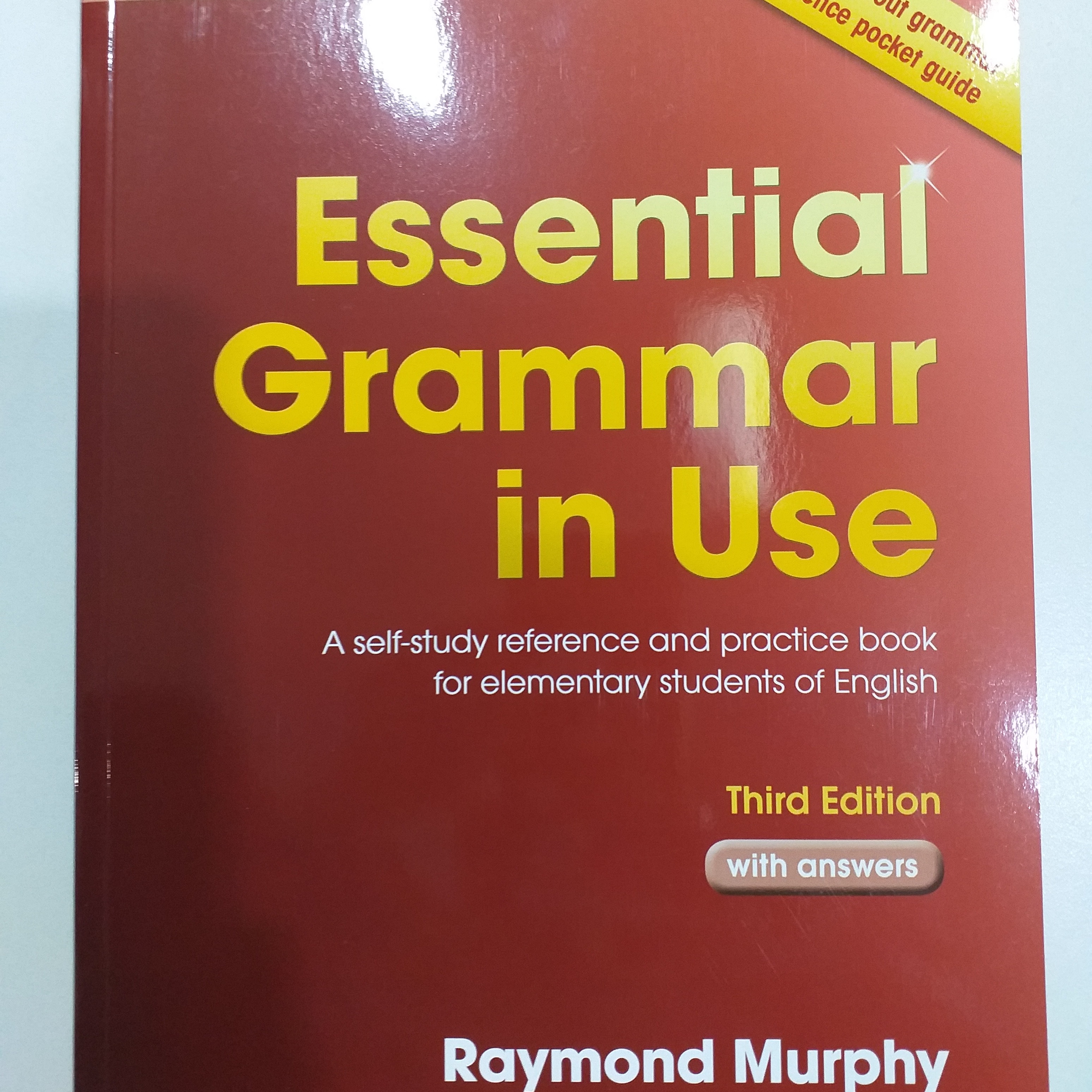 หนังสือ Essential Grammar in Use 3Edition with Answers: มีA Self-Study Reference Pocket Guideท้ายเล่ม หนังสือแกรมม่าของแท้ (ไม่ใช่ซีร๊อก)