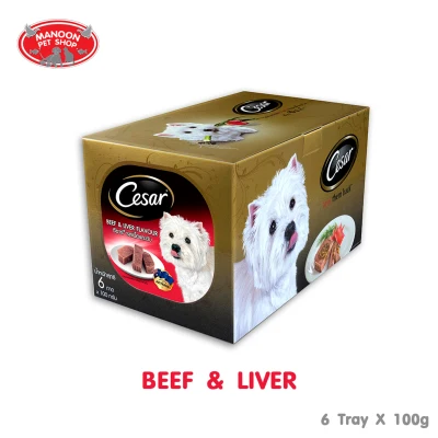 [MANOON] Cesar Multipack Beef&Liver 100g X 6tray