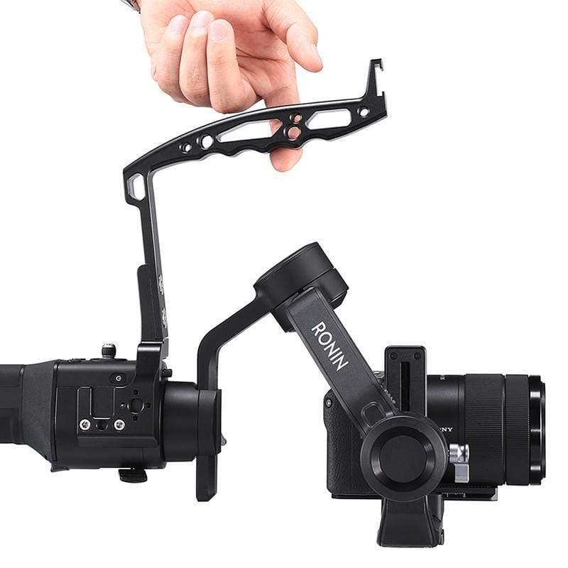 UURig DH12 Handy Grip for DJI Ronin SC Gimbal Stabilizer Accessories, Low Position Inverted Ronin-SC Handle with Cold Shoe Microphone/Monitor Mount, 1/4  3/8  Extension