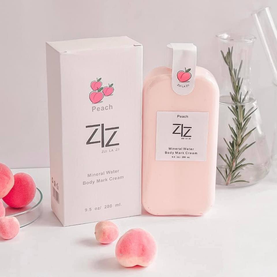 Ziz Peach Body Mask Cream มาสก์น้ำแร่ลูกพีช นวัตกรรมใหม่ มาร์กผิวขาวห๊อมกลิ่นพีช 280มล. ( 1 ขวด ) #สินค้าขายดีพร้อมส่ง