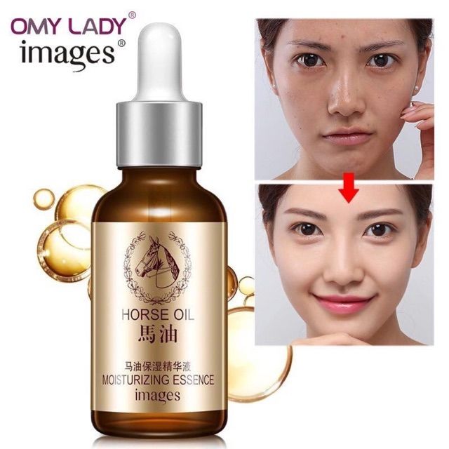 เซรั่มน้ำมันม้า IMAGES HORSE OIL MOISTURIZING ESSENCE 15 ml. ลดเลือนริ้วรอย ผิวดูเปล่งปลั่ง สุขภาพดี