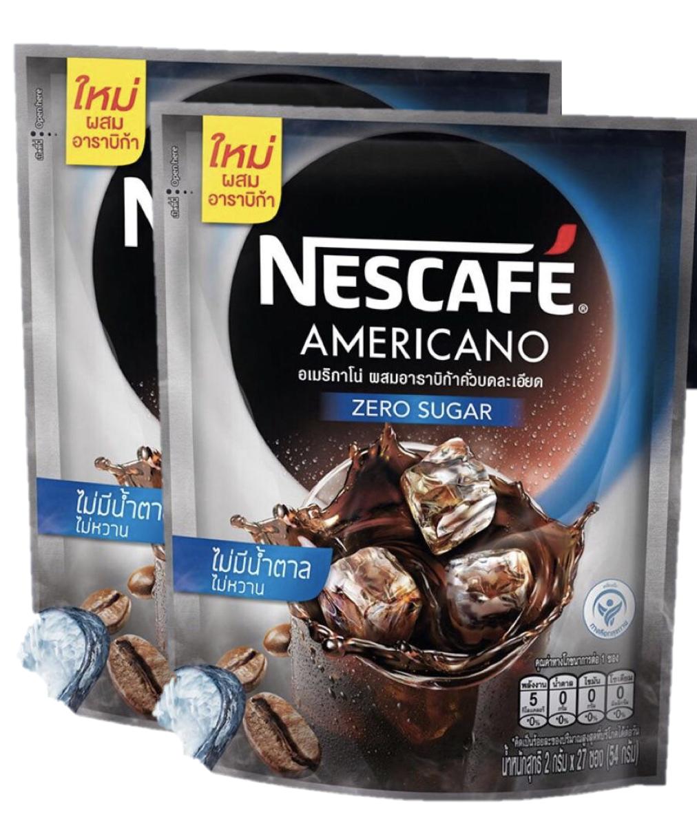 Nescafe Americano Instant Coffee ZERO SUGAR เนสกาแฟ อเมริกาโน่ กาแฟไม่