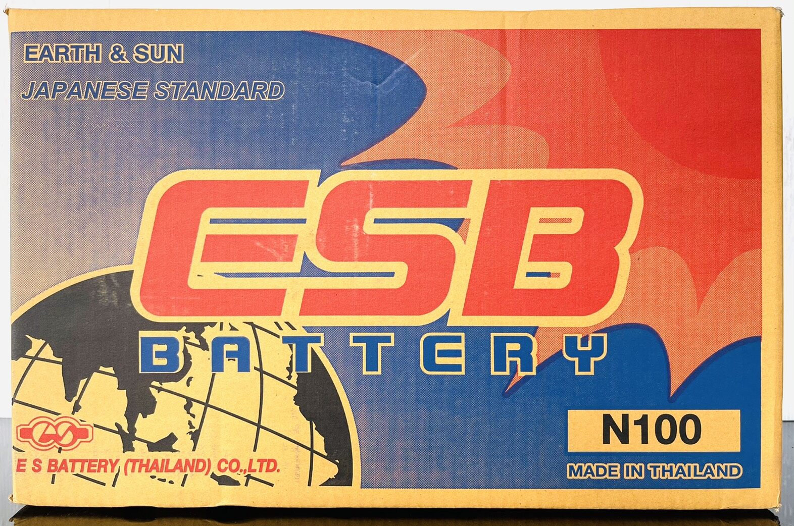 แบตเตอรี่ ESB ขนาด N100 ไฟ12V100แอมป์ แผ่นเต็ม (ยังไม่ได้เติมน้ำกรด) ลูกค้าต้องเติมน้ำกรดและชาร์จไฟก่อนใช้งาน รับประกันโดย Siam Battery