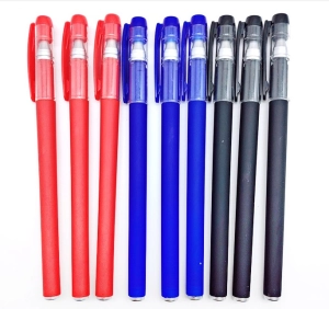 สินค้า [รุ่นแท่งทึบ มาใหม่] ปากกาเจล แบบเรียบ เท่ๆ หมึกเยอะสุดคุ้ม แบบปลอก ขนาด 0.5mm มี3สีให้เลือก ปากกา