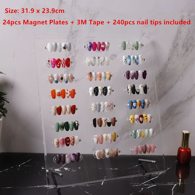Professional Model Nail display board Acrylic Nail Color Card Polish