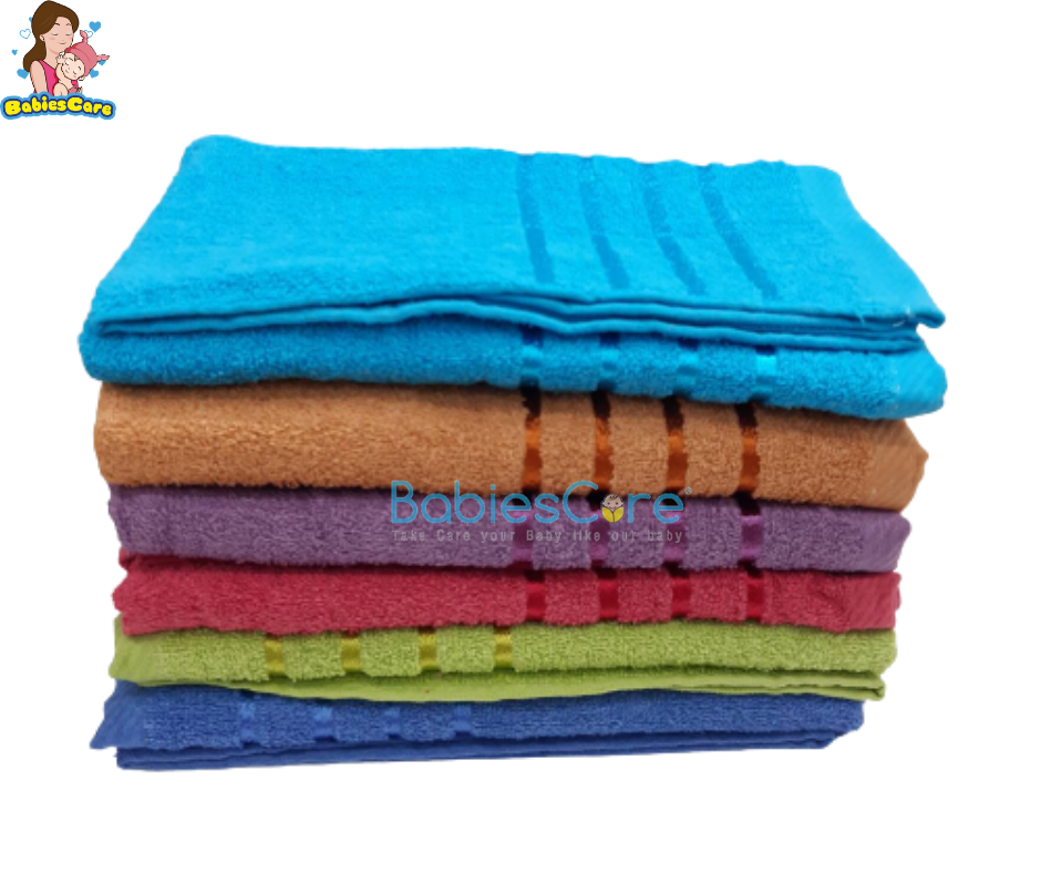 BabiesCare ผ้าเช็ดตัว ผ้าขนหนูสีพื้น 70*140ซม.เนื้อผ้านุ่ม ผ้าหนา สีสด ซับน้ำได้ดี(เลือกสีได้ค่ะ)