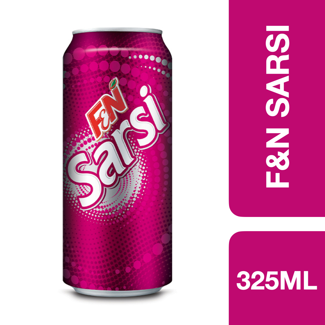 F&N Sarsi Sparkling Drink 325ml ++  เอฟแอนด์เอ็น ซาร์ซีครื่องดื่มสปาร์คกลิ้ง 325 มล