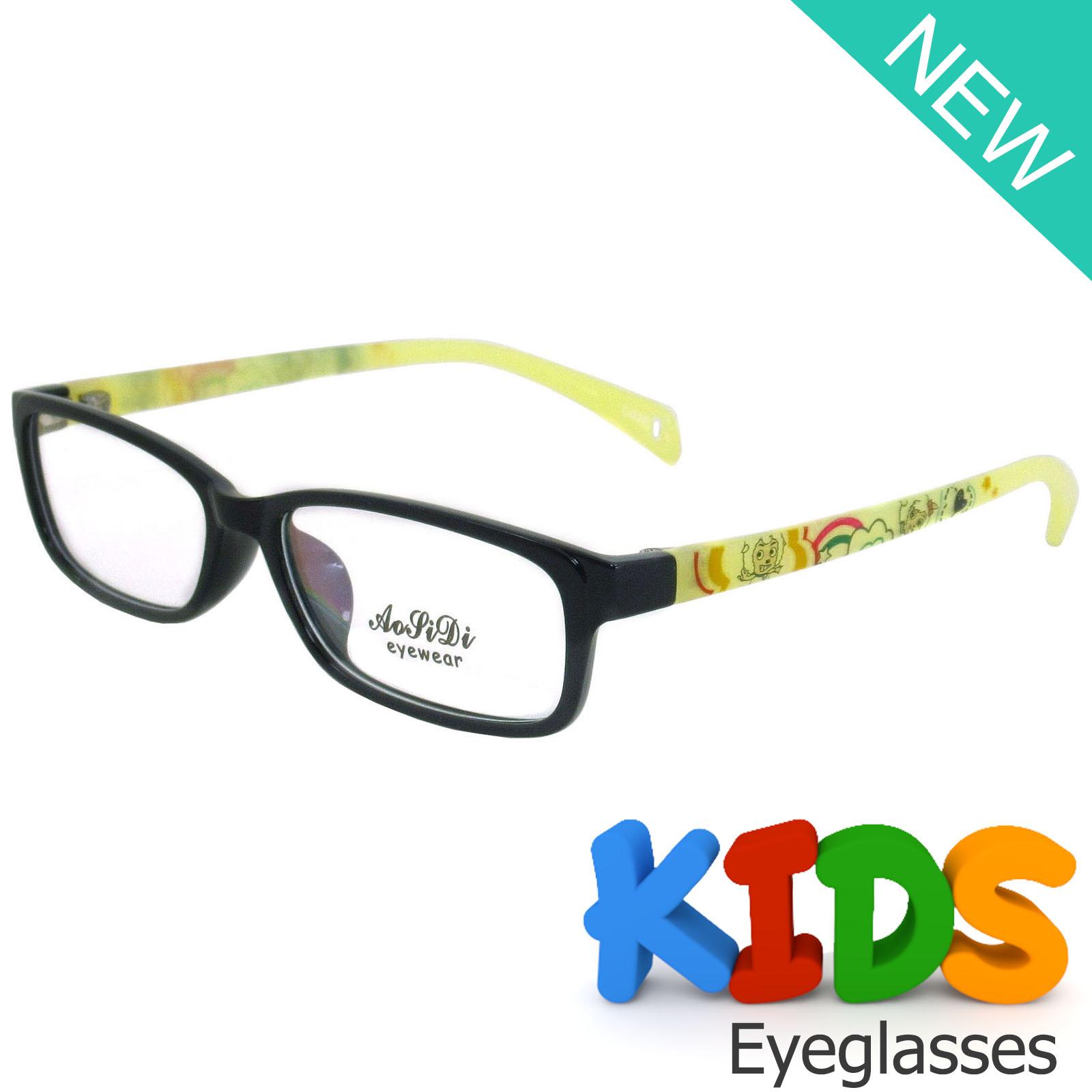 แว่นตาเกาหลีเด็ก Fashion Korea Children แว่นตาเด็ก รุ่น 1618 C-37 สีดำขาเหลือง กรอบแว่นตาเด็ก Rectangle ทรงสี่เหลี่ยมผืนผ้า Eyeglass baby frame ( สำหรับตัดเลนส์ ) วัสดุ PC เบา ขาข้อต่อ Kid leg joints Plastic Grade A material Eyewear Top Glasses