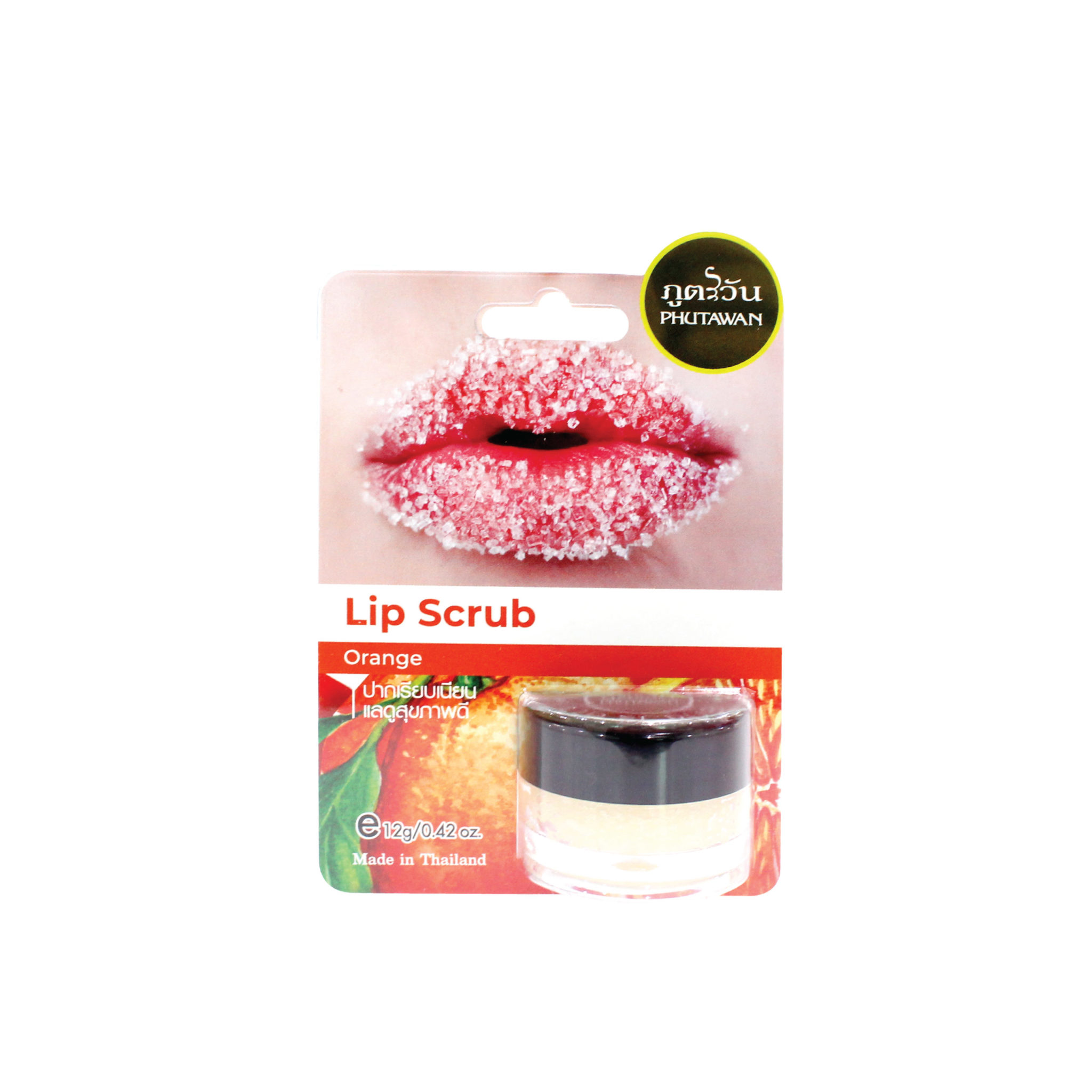 สครับปาก กลิ่น ส้ม สตอเบอร์รี่ เมล่อน น้ำตาลสครับขัดริมฝีปาก ภูตะวัน phutawan sugar Lip Scrub
